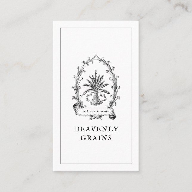 Visita Tarjeta de presentación para panadería de pan de g (Anverso)