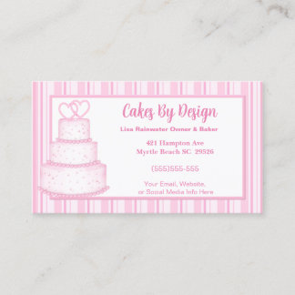 Visita Tarjeta de presentación para pasteles bodas