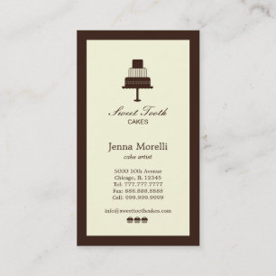 Visita Tarjeta de presentación para pasteles y pasteles