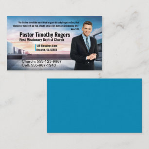 Visita Tarjeta de presentación para pastor moderno o deac