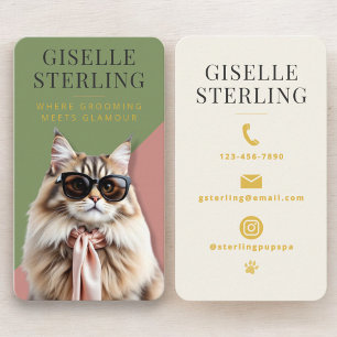 Visita Tarjeta de presentación para peluquería de gatos