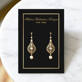 Visita Tarjeta de presentación para pendientes con marco 