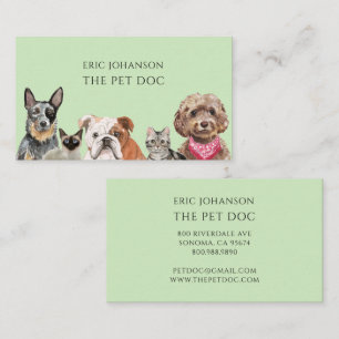 Visita Tarjeta de presentación para perros de gatos con p