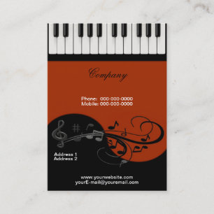 Visita Tarjeta de presentación para piano