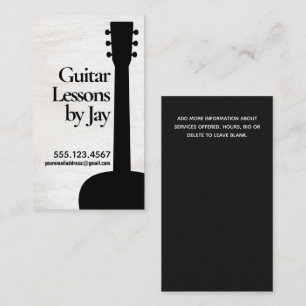 Visita Tarjeta de presentación para profesores de guitarr