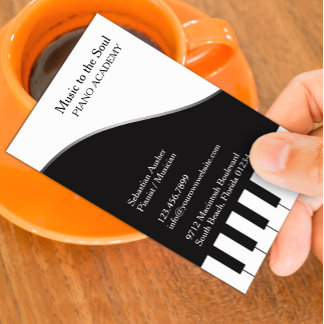 Visita Tarjeta de presentación para profesores de piano