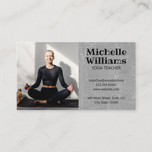 Visita Tarjeta de presentación para profesores de yoga (Anverso)