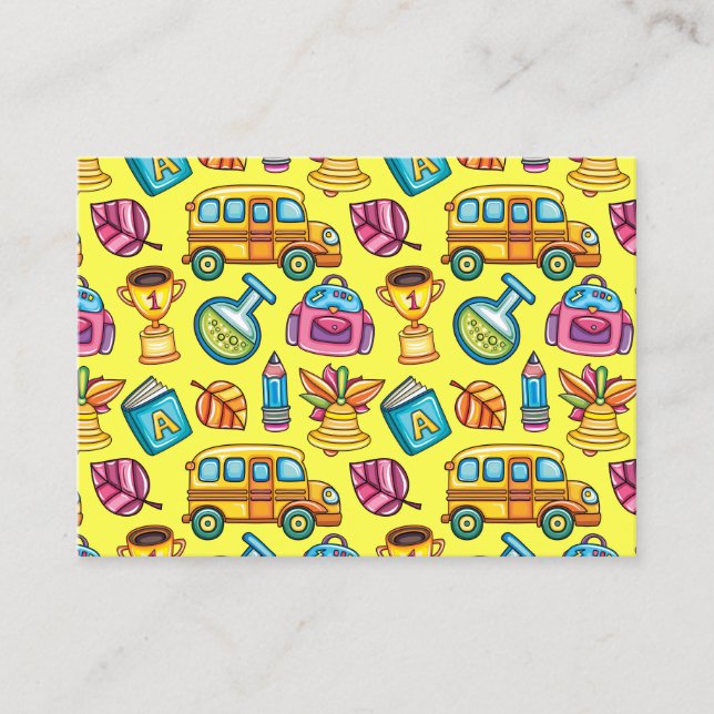 Visita Tarjeta de presentación para profesores/educación (Anverso)