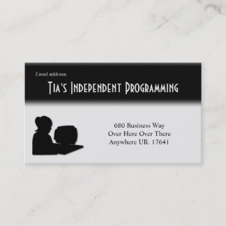 Visita Tarjeta de presentación para programadora de compu