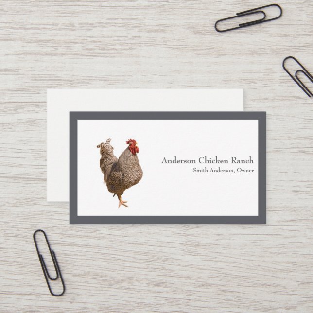 Visita Tarjeta de presentación para rancheros de pollo (Anverso/Reverso In Situ)