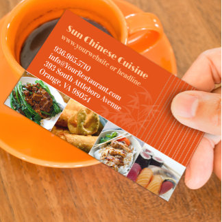 Visita Tarjeta de presentación para restaurantes asiático