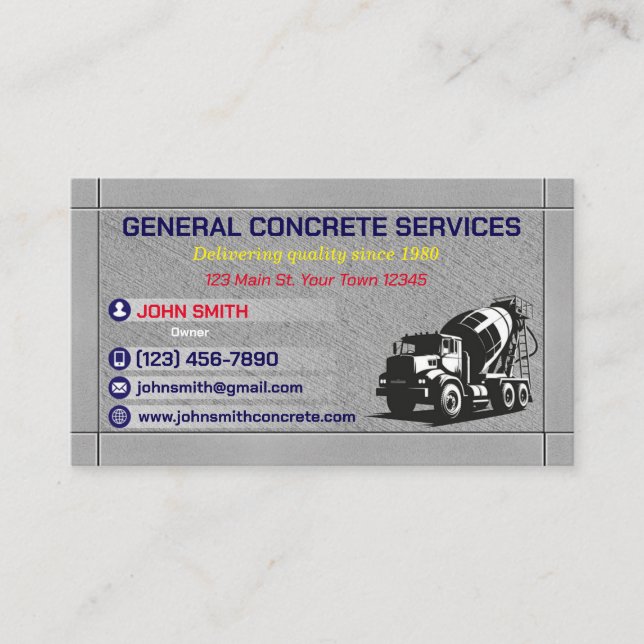 Visita Tarjeta de presentación para servicios concretos (Anverso)