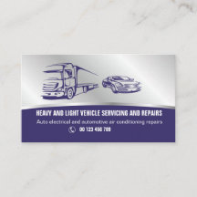 Tarjeta de presentación para servicios de automóvi