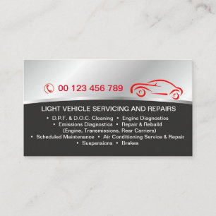 Visita Tarjeta de presentación para servicios de automóvi