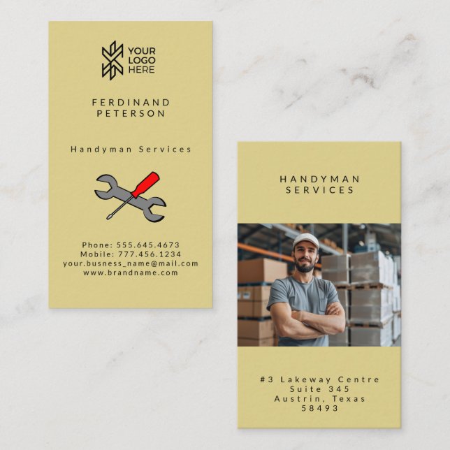 Visita Tarjeta de presentación para servicios de mano de  (Anverso / Reverso)