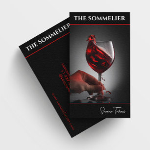 Visita Tarjeta de presentación para sommelier de cristal