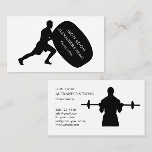 Visita Tarjeta de presentación para un entrenador de fitn