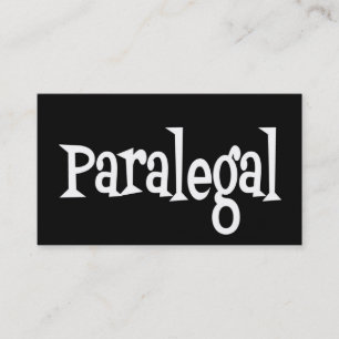 Visita Tarjeta de presentación Paralegal en blanco y negr