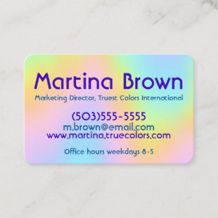 Visita Tarjeta de presentación Pastel Arcoiris