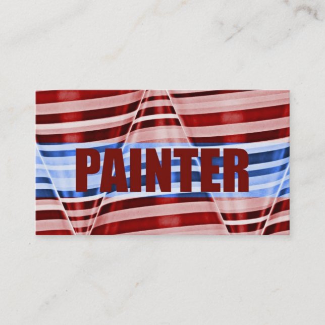 Visita Tarjeta de presentación Patriótica Painter (Anverso)