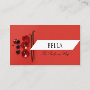 Visita Tarjeta de presentación Perfume de belleza roja