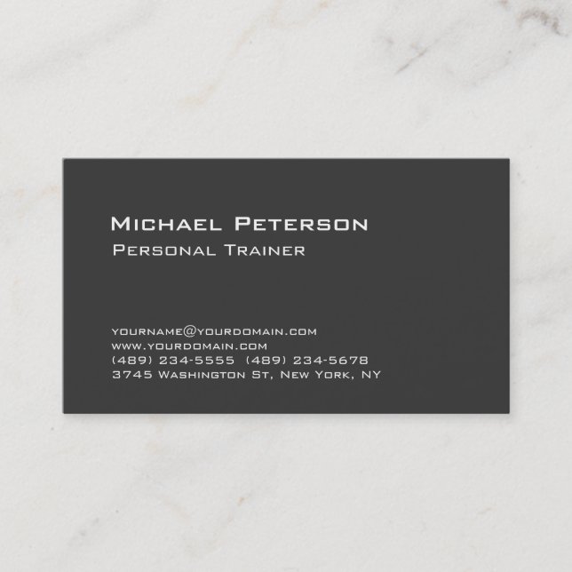 Visita Tarjeta de presentación personal de entrenamiento  (Anverso)