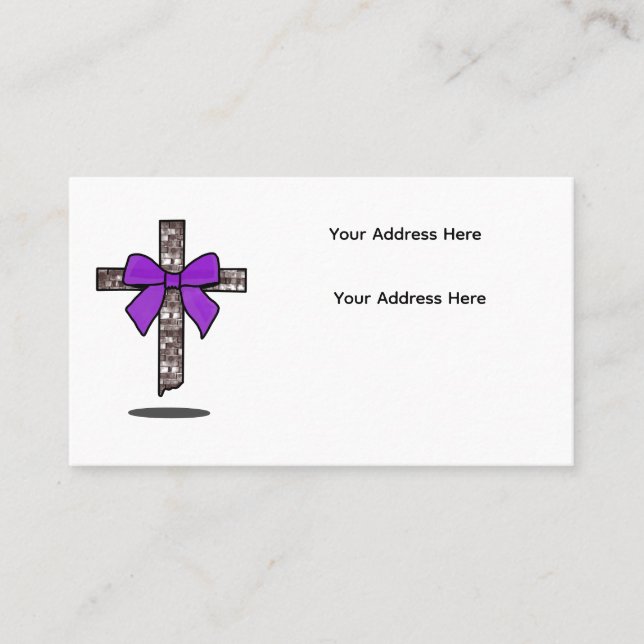 Visita Tarjeta de presentación personalizable con cruz fl (Anverso)