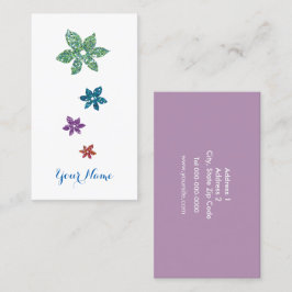 Visita Tarjeta de Presentación Personalizable -Floral 011