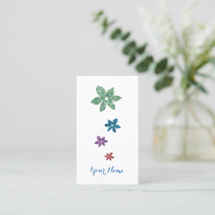 Visita Tarjeta de Presentación Personalizable -Floral 011