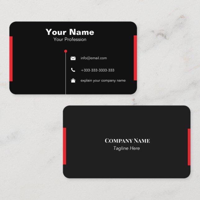 Visita tarjeta de presentación personalizada (Anverso / Reverso)