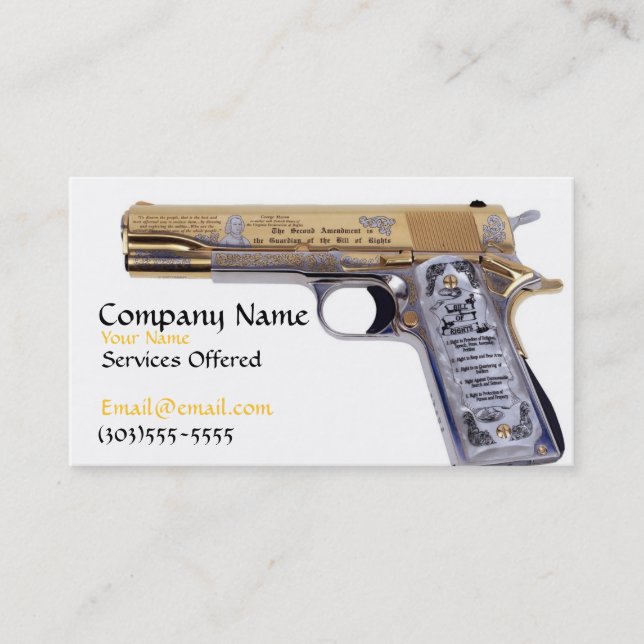 Visita Tarjeta de presentación personalizada 1911 (Anverso)