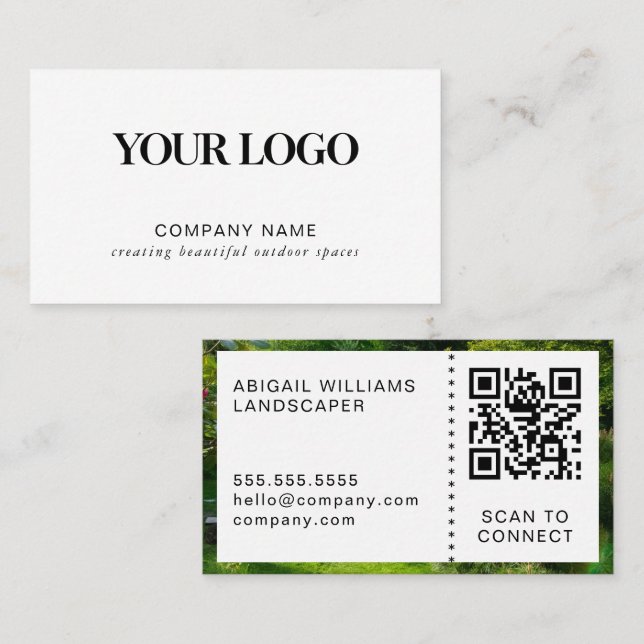 Visita Tarjeta de presentación personalizada con código Q (Anverso / Reverso)
