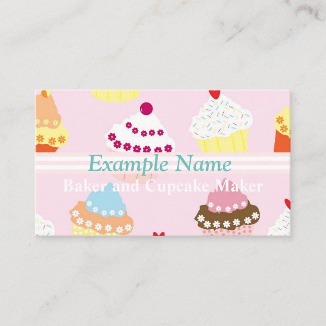 Visita Tarjeta de presentación personalizada "Cupcakes" ( (Anverso)