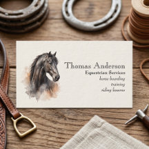 Tarjeta de presentación personalizada de caballo e