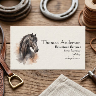 Visita Tarjeta de presentación personalizada de caballo e