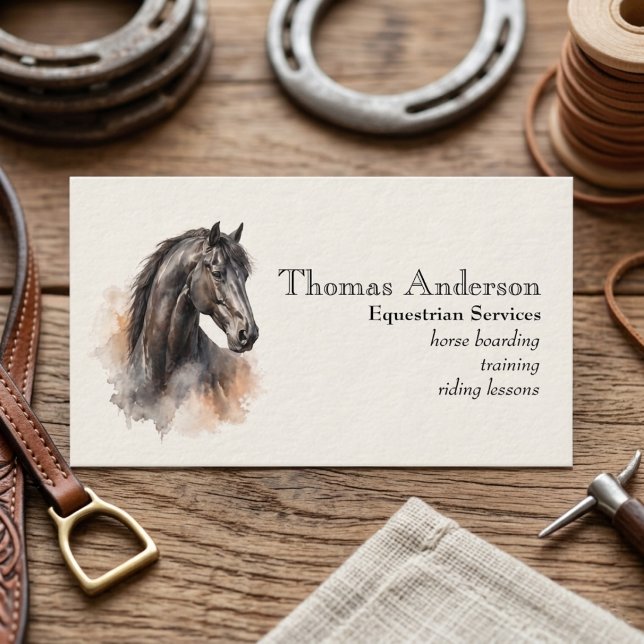 Visita Tarjeta de presentación personalizada de caballo e (Subido por el creador)