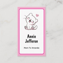 Tarjeta de presentación personalizada de gatito bl