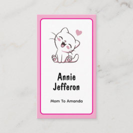 Visita Tarjeta de presentación personalizada de gatito bl
