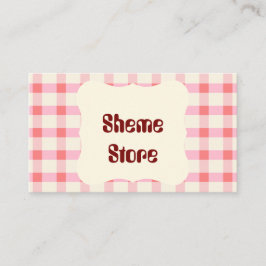 Visita Tarjeta de Presentación Personalizada de Gingham R