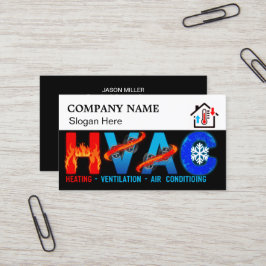 Visita Tarjeta de presentación personalizada de HVAC con 