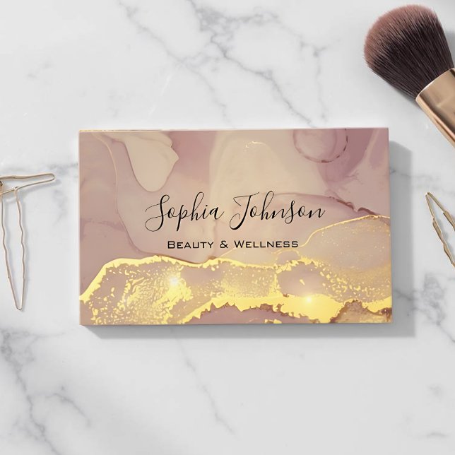 Visita Tarjeta de presentación personalizada de mármol ro ( Marble Business Card - Front)