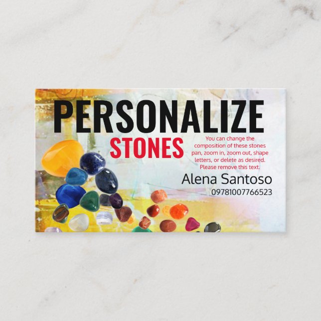 Visita Tarjeta de presentación personalizada de Stones (Anverso)