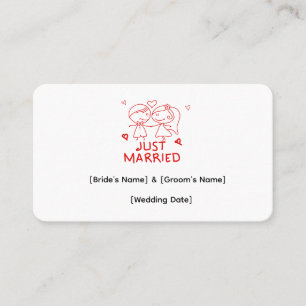 Visita Tarjeta de presentación personalizada recién casad