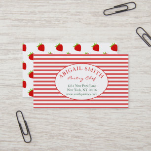 Visita Tarjeta de presentación personalizada Strawberry 