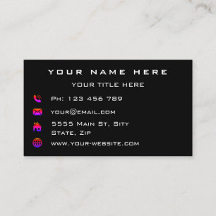 Visita Tarjeta de presentación personalizado Información