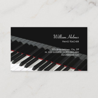 Visita Tarjeta de presentación Piano Keys Music