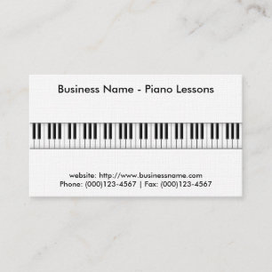Visita Tarjeta de presentación Piano Lessons: Modelo Pia