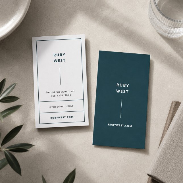 Visita Tarjeta de Presentación | Plantilla de Marca Perso (Minimalist business cards template with clean contact details and personal brand styling)