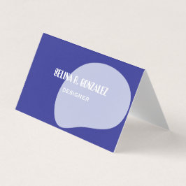 Visita Tarjeta de Presentación Plegada con Diseño Azul Fr