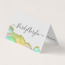 Tarjeta de presentación plegada de Agate